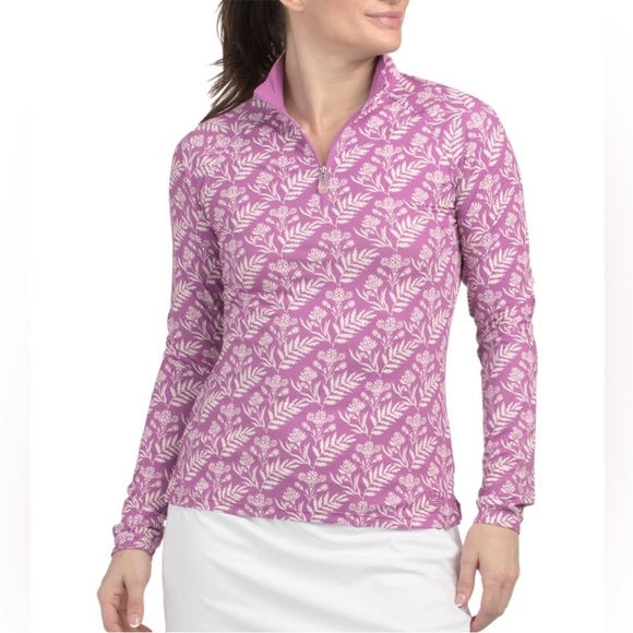 NWT Kastel Denmark Long Sleeve Sun Protection Cooling Shirt Quarter Zip Jacket - Picture 1 of 2